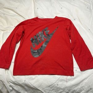 Red Nike Long Sleeved Boys Shirt
